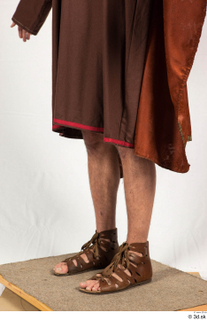  Photos Man in Historical Dress 35 Gladiator dress Historical clothing brown habit lower body orange cloak sandals 0002.jpg